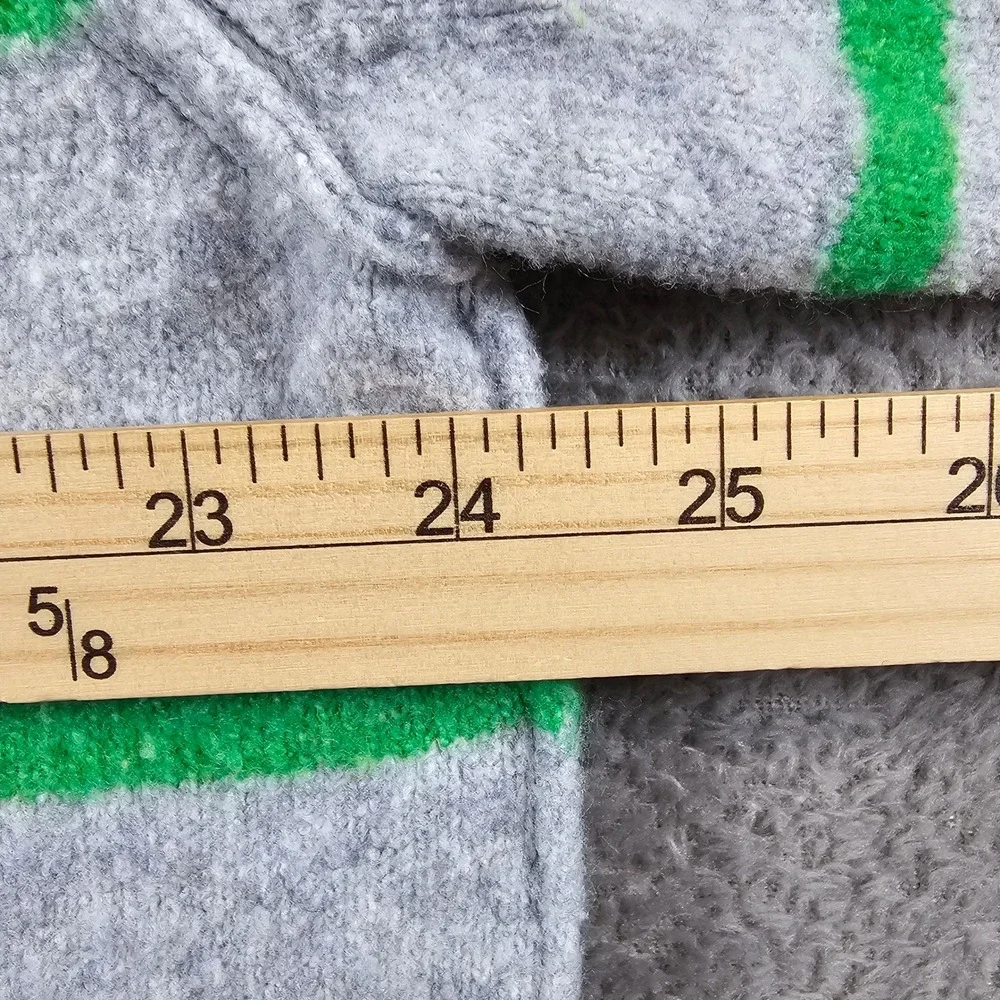 Aerie Striped Oversized Crewneck Sweater Gray‎ Green Small